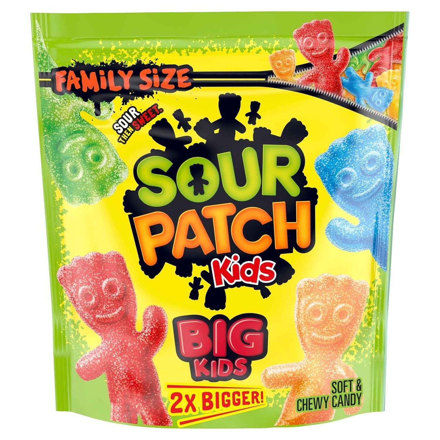SOUR PATCH KIDS Big Kids Soft & Chewy Candy, Portable Road Trip Snack for the Car, 1.7 lb