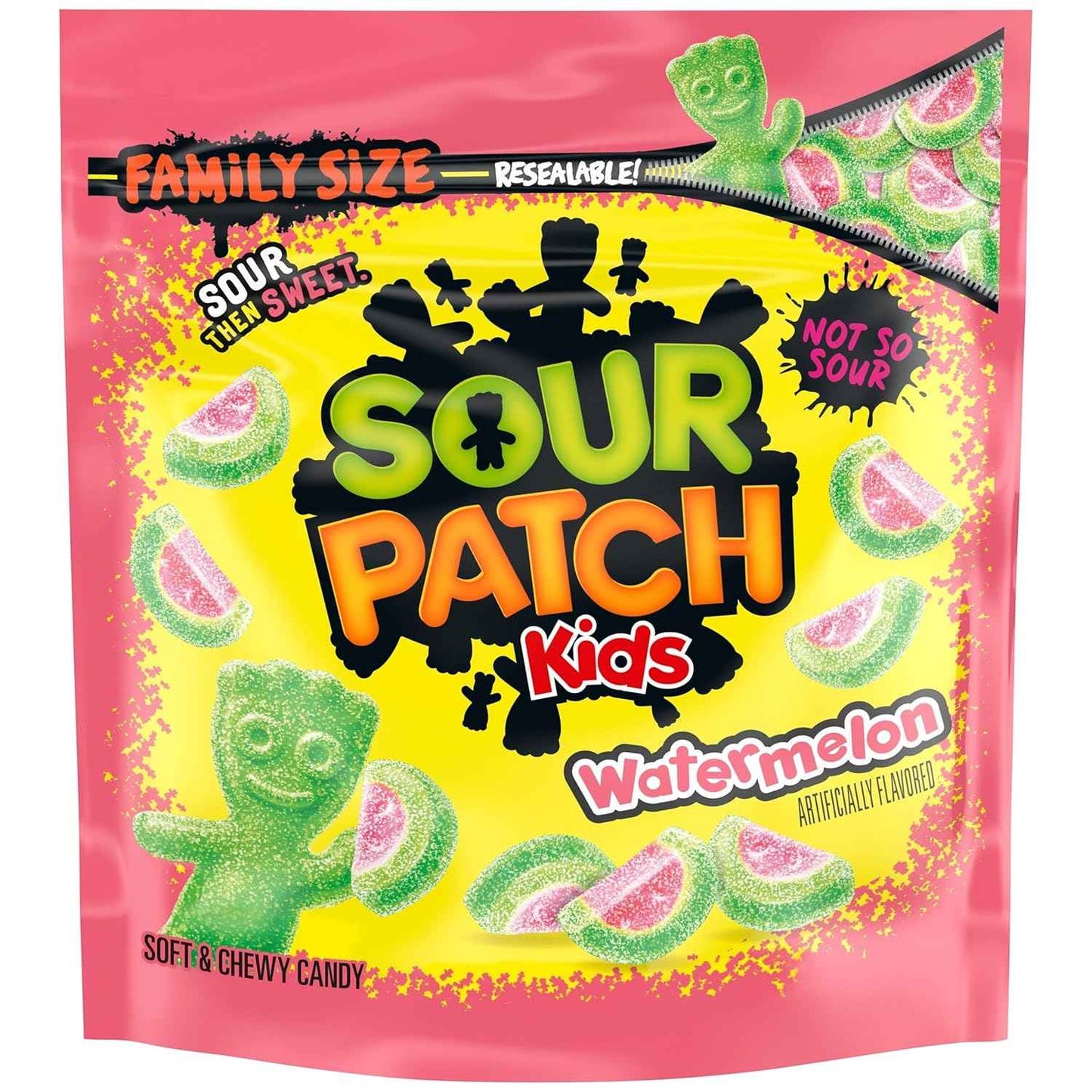 SOUR PATCH KIDS Watermelon Soft & Chewy Candy – Picnic and Park Day Chewy Snack, 1.8 lb Resealable Bag