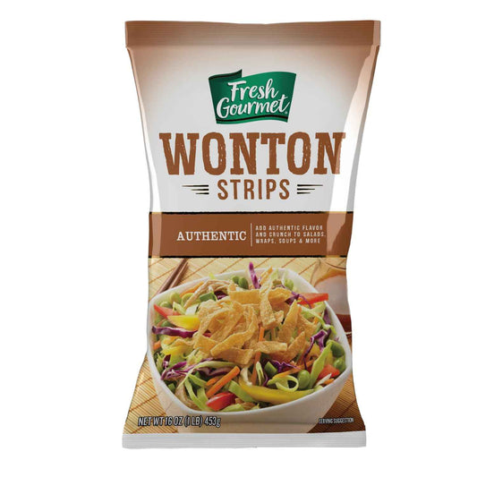 Fresh Gourmet Wonton Strips – Carb-Conscious Pantry Staple for Mindful Meal Prep, Crunchy Salad Topper