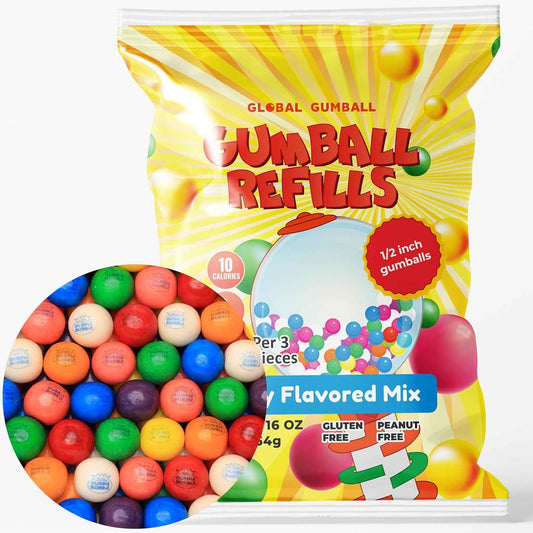 Gumballs Bulk 1lb Mini Bubble Gum for Kids Birthday Party Favors and Piñata Fillers
