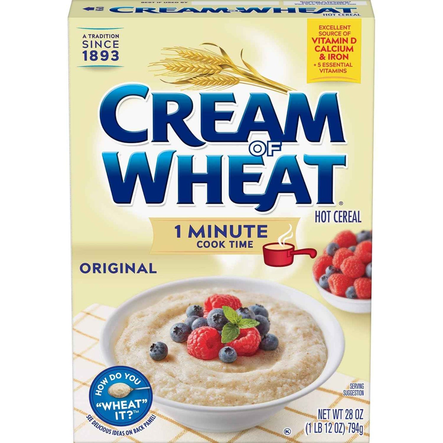 Cream of Wheat Original Hot Cereal – Simple 1-Minute Hot Cereal for the Clutter-Free Apartment Kitchen