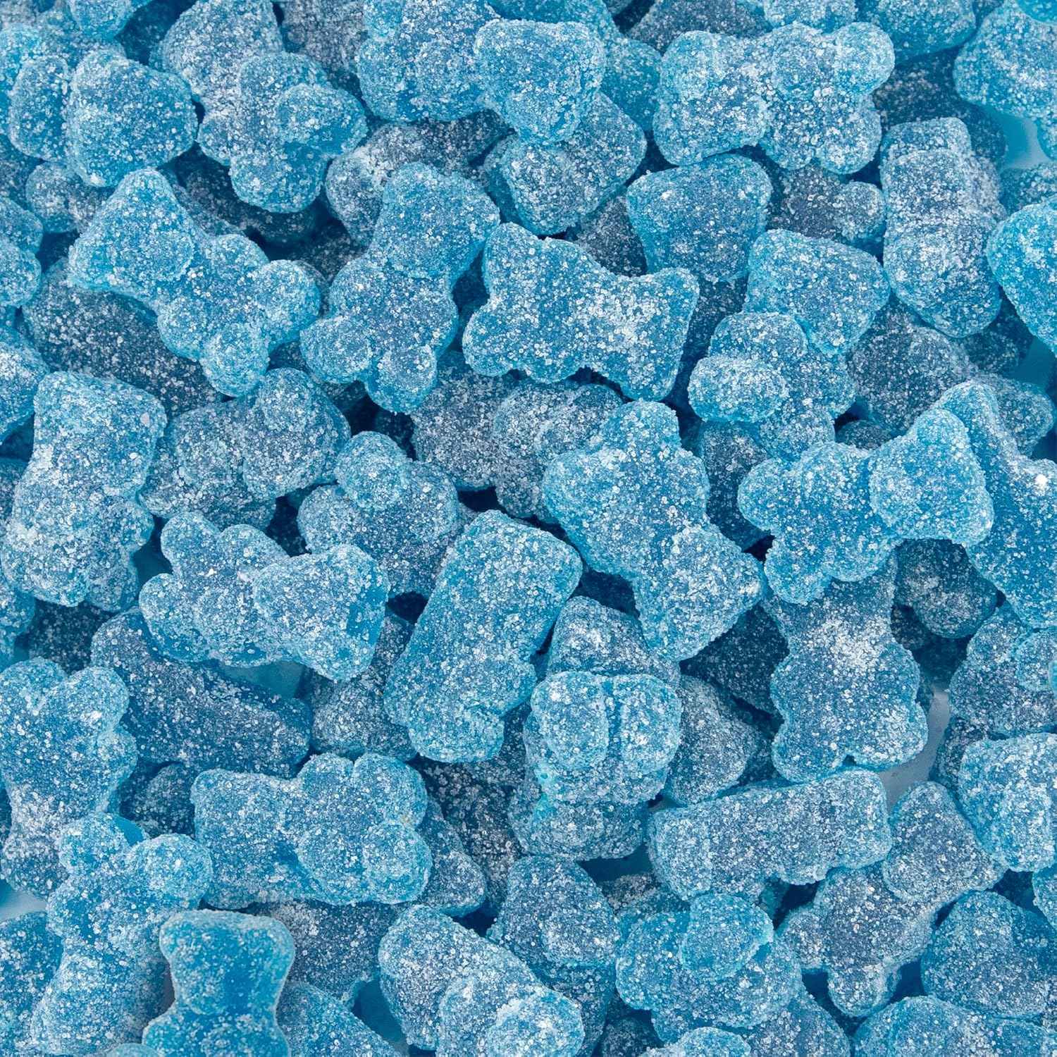 Blue Raspberry Sour Gummy Bears 1 lb Gelatin Free Vegetarian Friendly Snack for Mindful Treat Cravings