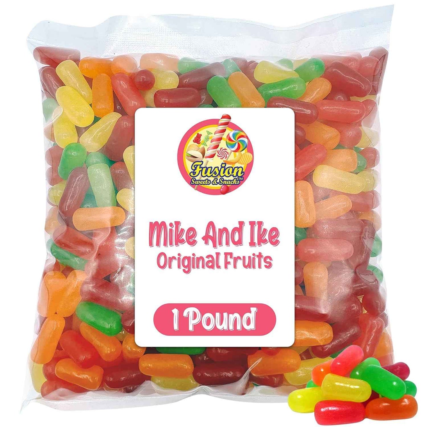 Mike and Ike Fat Free Candy Bulk 1 Pound - Guilt Free Chewy Snack for Mindful Indulgence and Portion Controlled Sweet Treats
