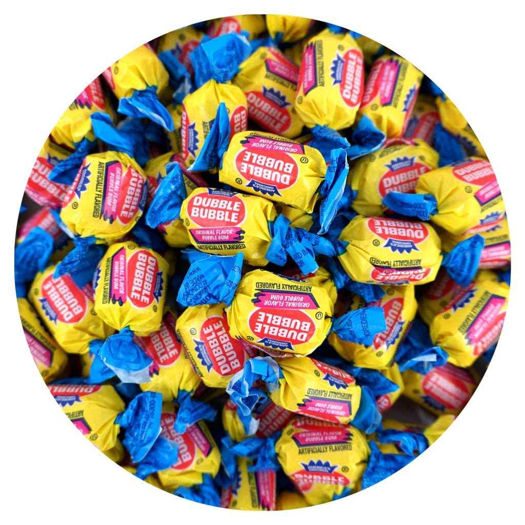 Double Bubble Original Bubble Gum – Hygienic Individually Wrapped Pieces for Shared Candy Dishes, 1 lb Bulk Bag