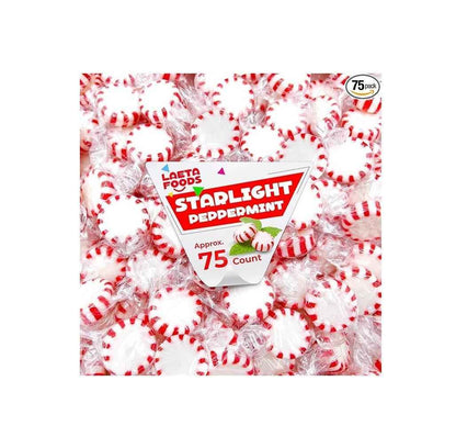 Starlight Peppermint Mints – Holiday Stocking Stuffer and Housewarming Gift, 75 Count Bulk Hard Candy