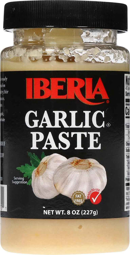 Iberia Garlic Paste, 8 Ounce – Clean Pantry Essential for Intentional Kitchens, No-Clutter Garlic Substitute