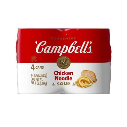 Campbell's Condensed Chicken Noodle Soup, 10.75 oz Can – No-Antibiotics Chicken Broth Lunch for Picky Eaters