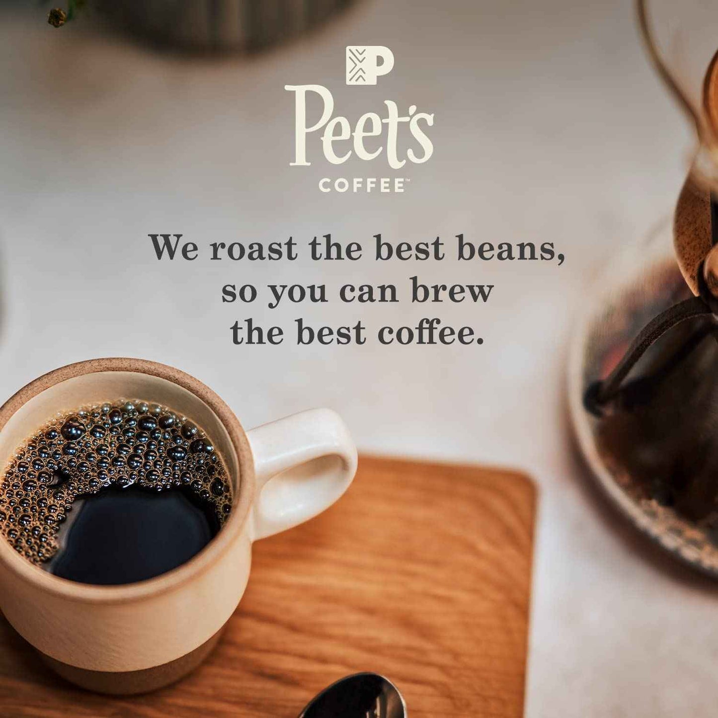Peet's Coffee Off the Grid Medium Roast Ground Coffee – Focus Brew for Home Office Drip and Pour-Over