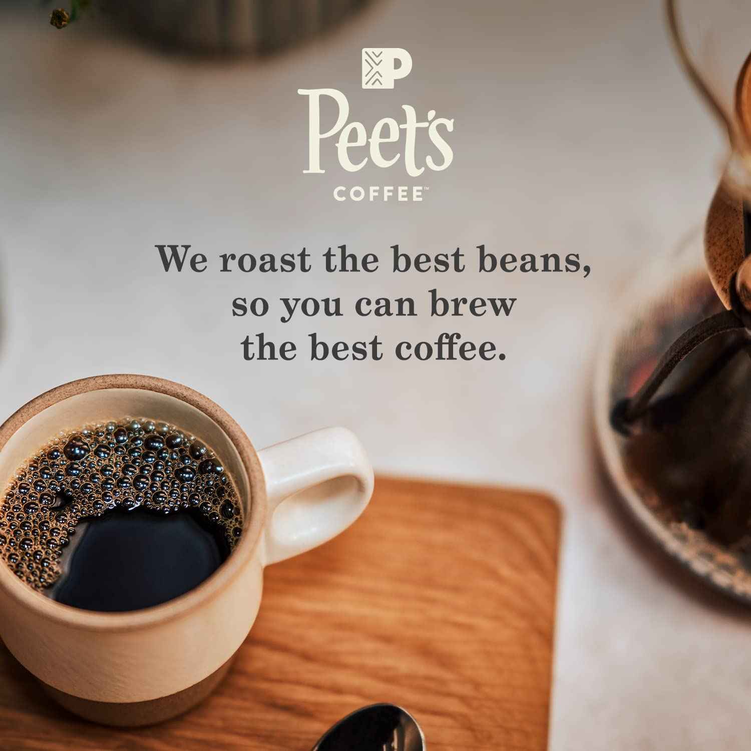 Peet's Coffee Off the Grid Medium Roast Ground Coffee – Focus Brew for Home Office Drip and Pour-Over
