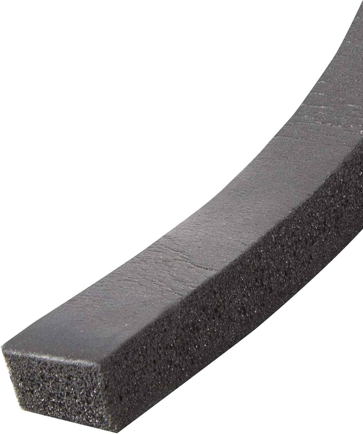 Frost King R338H Self-Stick Rubber Foam Weatherseal for Drafty Windows and Exterior Doors, 3/8" W x 3/16" T Black