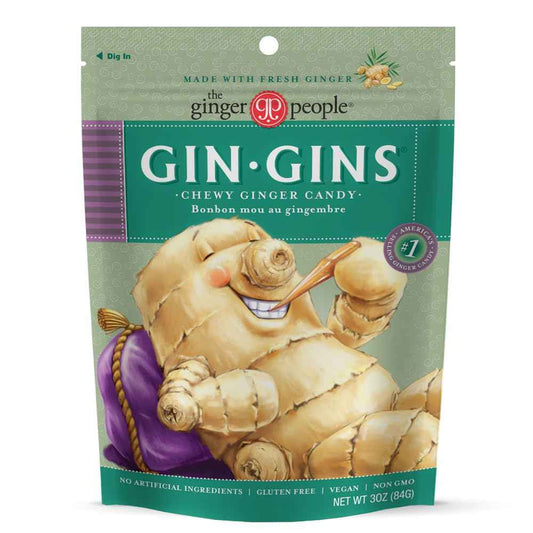 GIN GINS Original Ginger Chews – Mindful Morning Ritual for Pregnancy Nausea Relief, 3oz Bag
