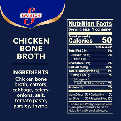 Swanson Sipping Chicken Broth – Study Session Desk Companion, 50-Calorie Hands-Free Sipping Lid Cup