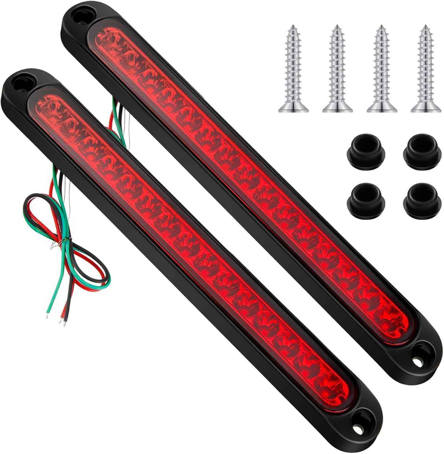 Frienda 10 Inch LED Trailer Tail Light Bar – Weatherproof Stop Turn Tail Light for Boat Ramps and Outdoor Towing