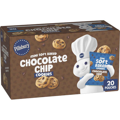 Pillsbury Mini Soft Baked Cookies – Grab-and-Go Mini Cookies in Single-Serve Pouches, Perfect Snack for Picky Eaters & Car Rides