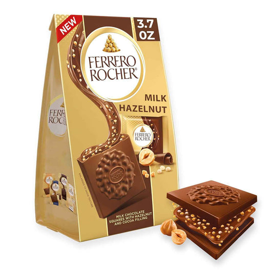 Ferrero Rocher Hazelnut Chocolate Squares – Ready-to-Give Birthday Gift for Her, Individually Wrapped Premium Chocolates