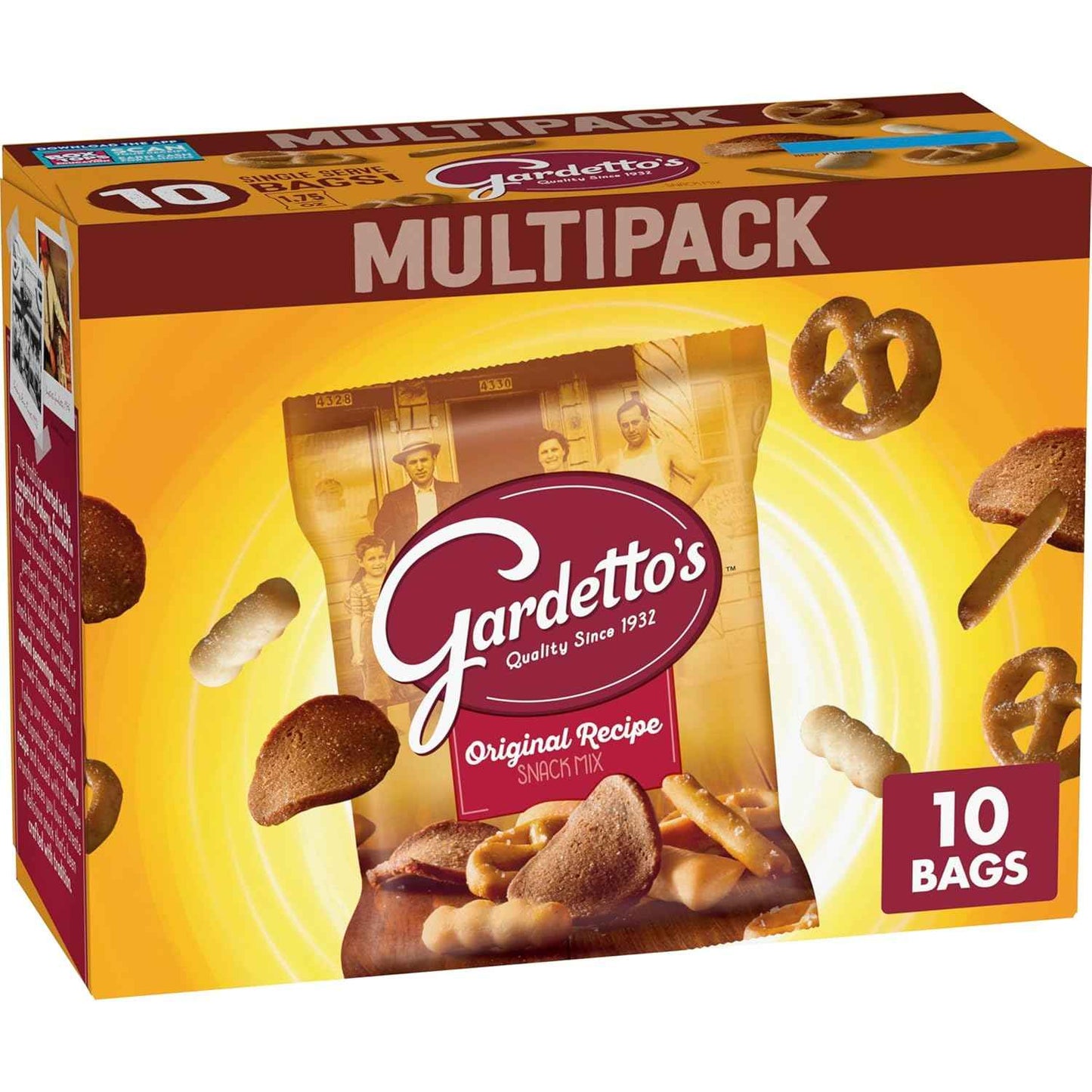 Gardetto's Original Recipe Snack Mix – Single-Serve Bags for School Lunchboxes & After-School Snacks, 10-Count Multipack