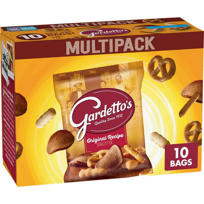 Gardetto's Original Recipe Snack Mix – Single-Serve Bags for School Lunchboxes & After-School Snacks, 10-Count Multipack