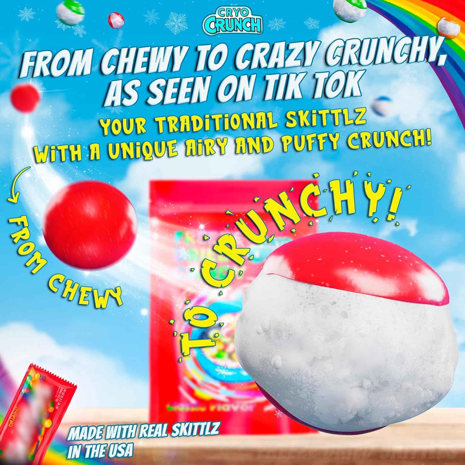 Primary Colors Candy Freeze Dried Candy 10oz Resealable Bag - Nut-Free, Soy-Free, Gluten-Free Allergy-Safe School Lunchbox Treat for Kids