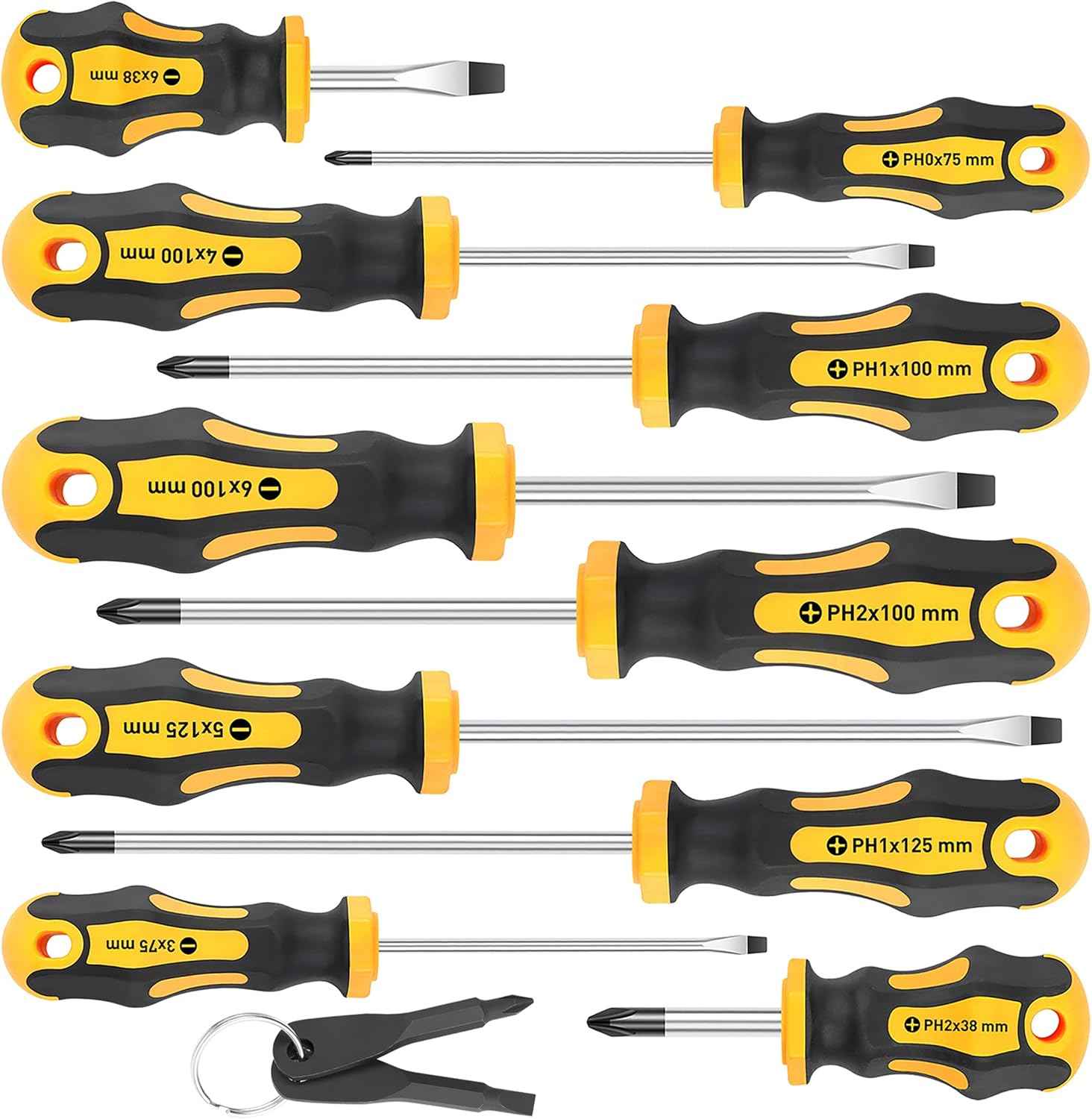 Amartisan 10-Piece Magnetic Screwdriver Set – Portable Repair Kit for Camping Trips, Durable Chrome Vanadium Build