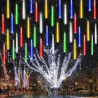 Joomer Meteor Shower Lights – Cozy Bedroom & Living Room Decor, 240 LED Falling Snow Effect with Warm White Glow