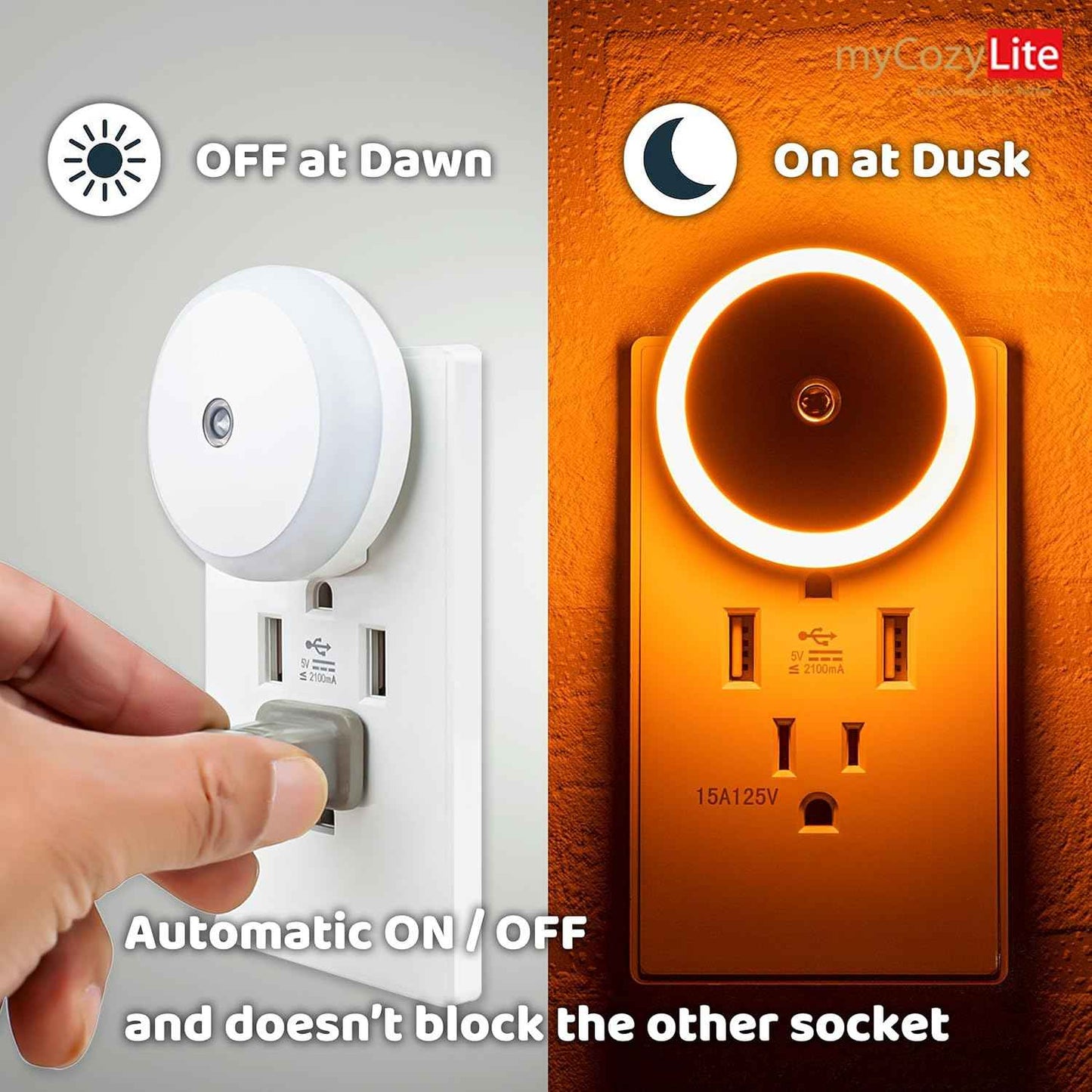 Lumina Sleep Night Light – Melatonin-Safe Ambient Glow for Master Suite and Bathroom, Dusk to Dawn