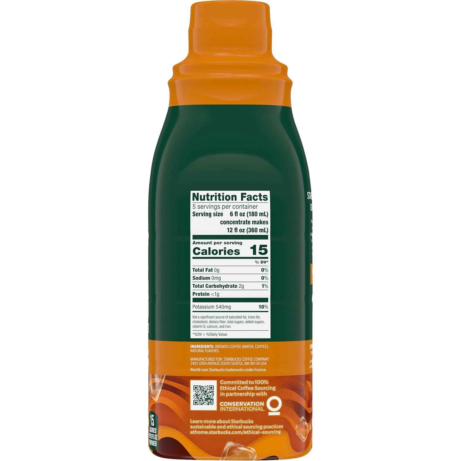 Starbucks Cold Brew Concentrate – Smooth Low-Acidity Coffee for the Morning Mindfulness Ritual, 32 Fl Oz