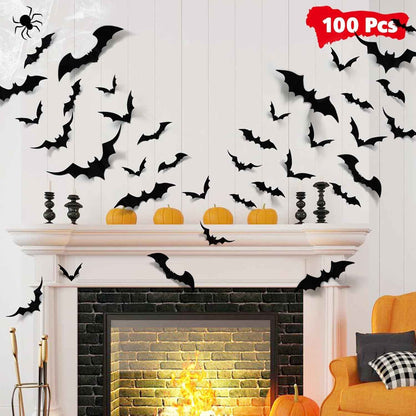 LUDILO 3D Bat Wall Kit – Halloween Gift for Horror Lovers and Home Stylists