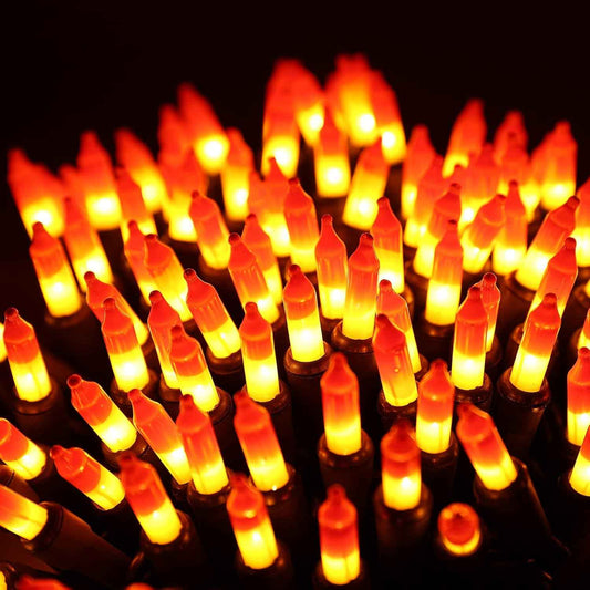 Brizled Halloween String Lights – Living Room Mantel and Window Decor, 100-Count Candy Corn Glow