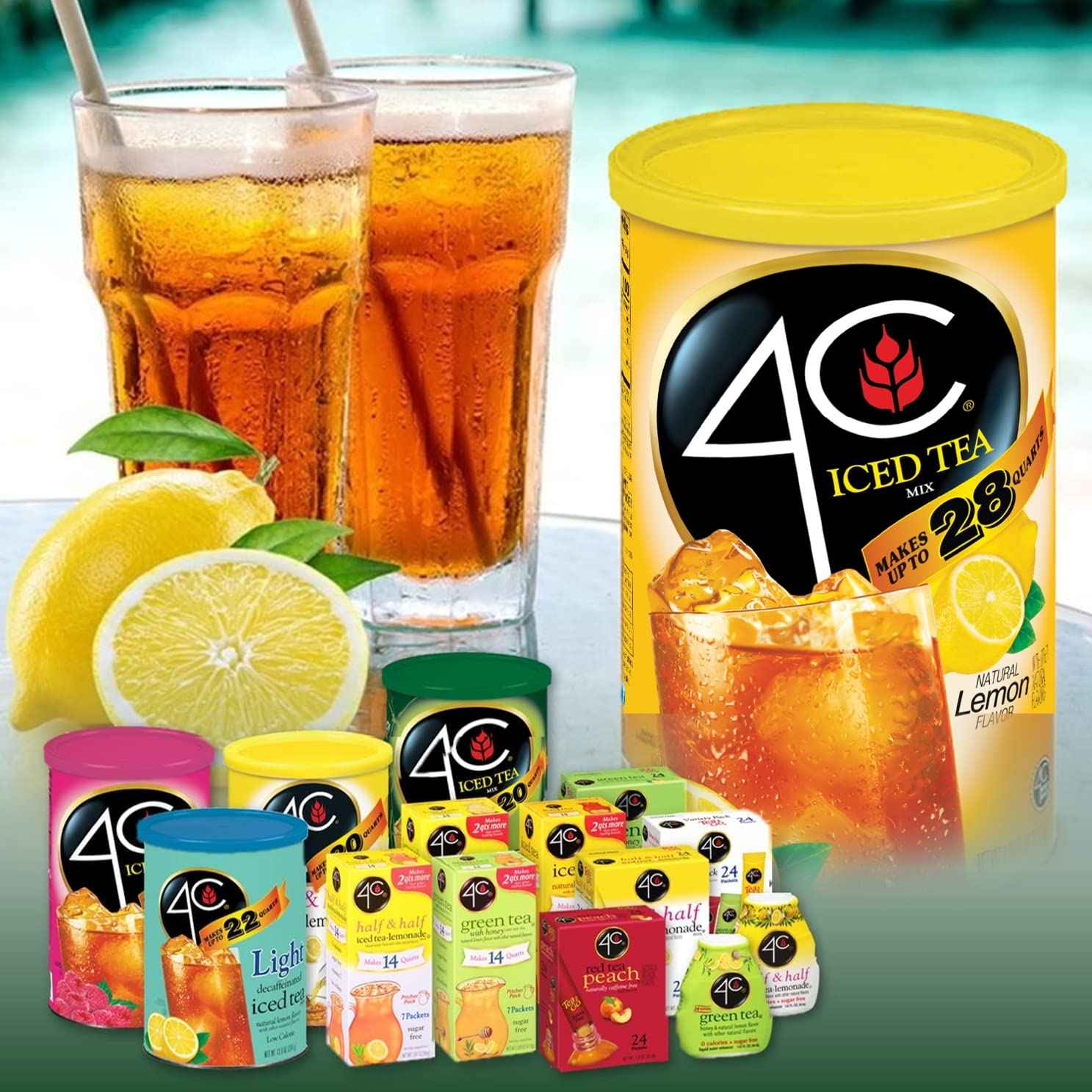 4C Iced Tea Powder Variety – Thoughtful Health-Conscious Gift for Her, 24 Sugar-Free Singles with Vitamin C