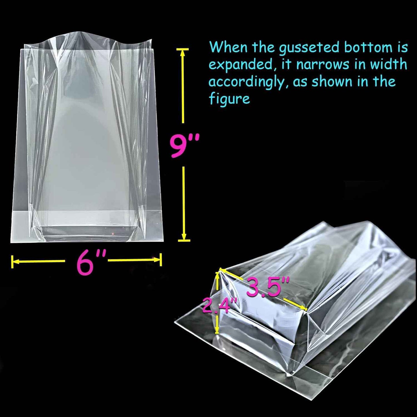 PigPotParty Premium Crystal-Clear Bags 6x9 – High-End Packaging for Handmade Soaps, Candles, and Luxury Gift Collections
