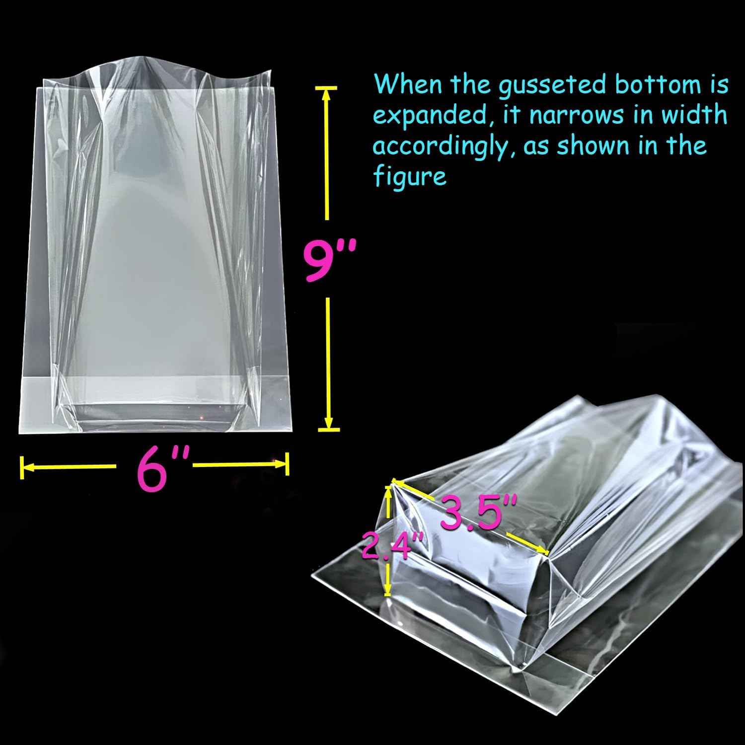 PigPotParty Premium Crystal-Clear Bags 6x9 – High-End Packaging for Handmade Soaps, Candles, and Luxury Gift Collections