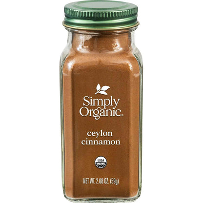 Simply Organic Organic Ceylon Cinnamon – Wellness Pantry Staple for Oatmeal Bowls, Golden Milk, and Slow Mornings