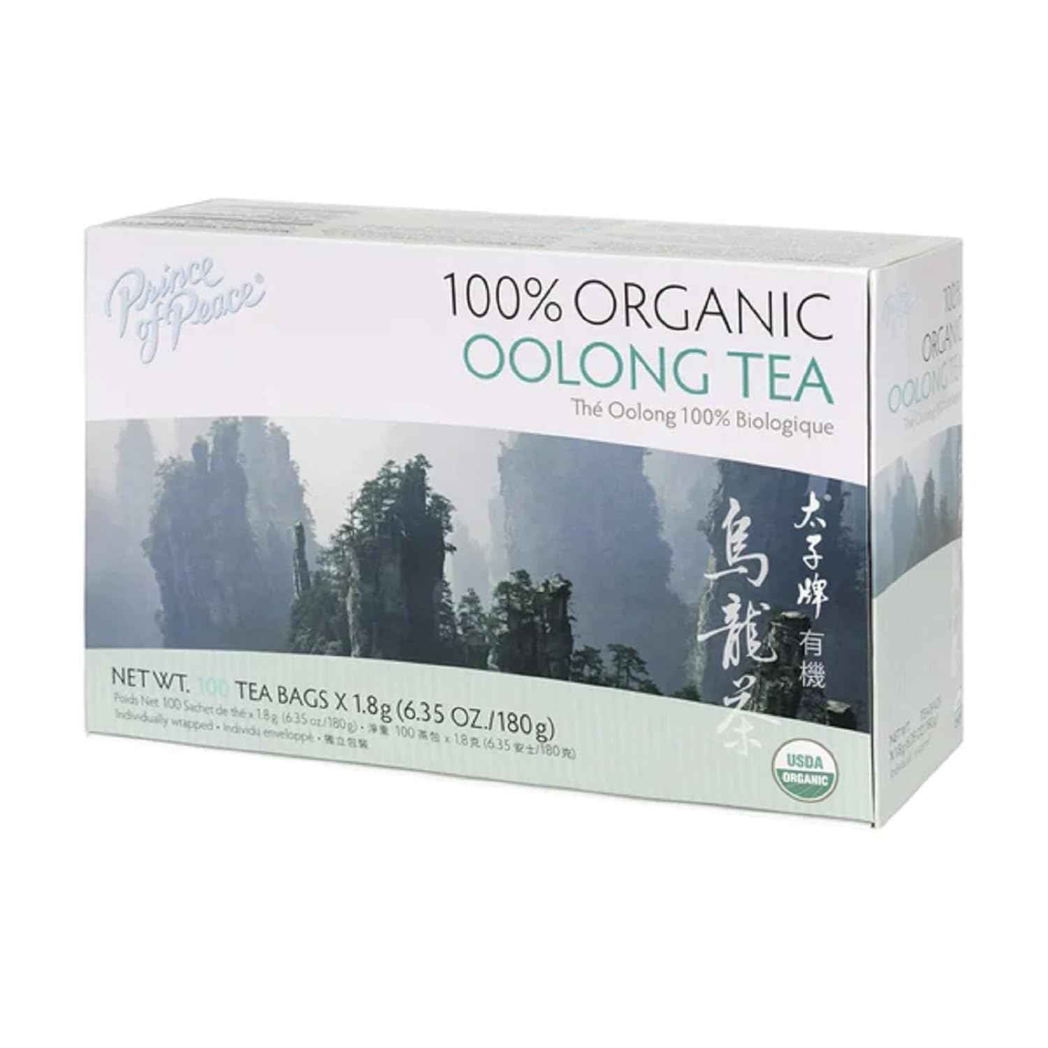 Prince of Peace Organic Oolong Tea, 100 Tea Bags – Thoughtful Wellness Gift for Mom and Elderly Parents, Organic Daily Brew