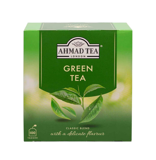 Ahmad Tea Caffeinated Green Tea 100 Bags – Steady Office Conference Room Energy Replacement