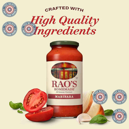 Rao's Homemade Marinara – Authentic 32 oz All-Purpose Sauce for the Elevated Home Kitchen, Crafted from Italian Tomatoes and Olive Oil
