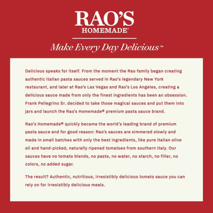 Rao's Homemade Roasted Garlic Tomato Sauce | Ready-to-Heat Italian Sauce for Fast Weeknight Dinners | Meal Prep Essential