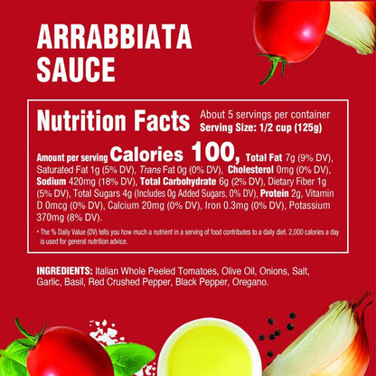Rao's Homemade Arrabbiata Sauce – Simple, All-Natural Ingredients in a Clean Glass Jar