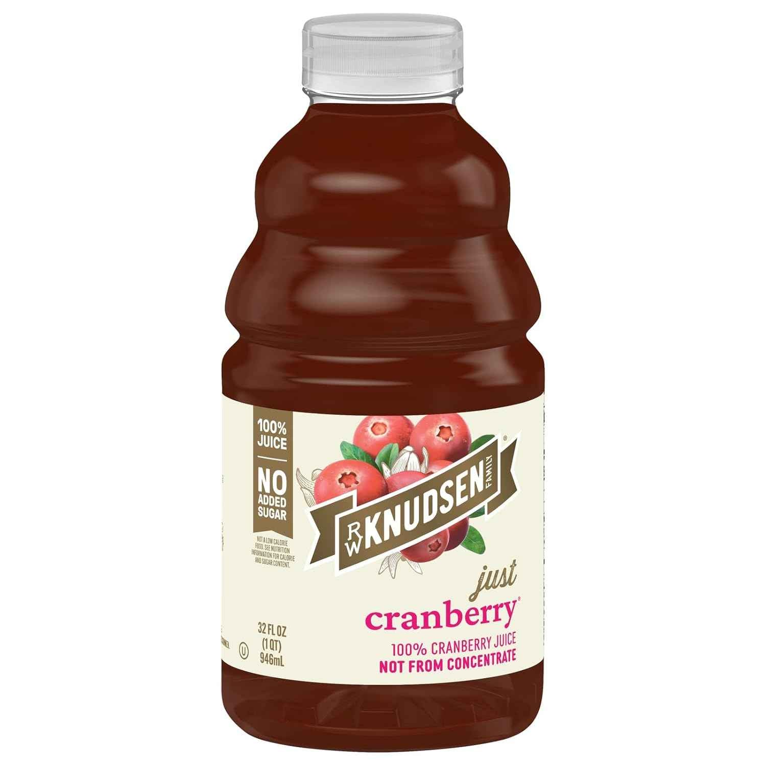 R.W. Knudsen Premium Cranberry Juice Not from Concentrate – 32 fl oz Thoughtful Wellness Gift for Her