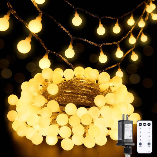 JMEXSUSS 100 LED Globe String Lights – Shatterproof Kids Room Decor, Safe Nursery and Playroom Lighting with Remote and Timer