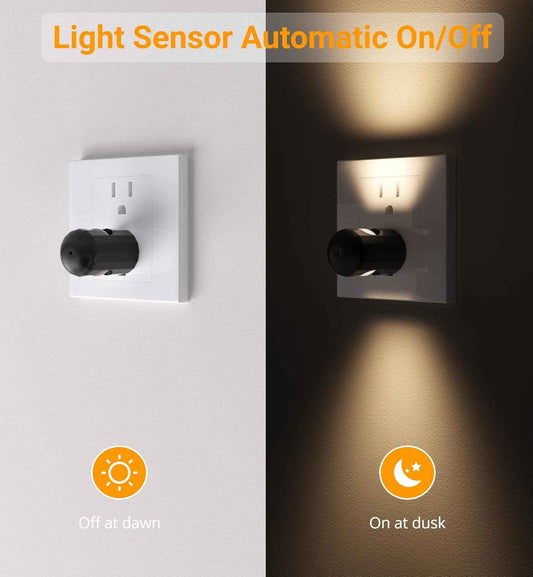 LumiNest Decor Night Light 6 Pack – 3000K Warm Plug in Wall Accent for Bedroom, Living Room and Entryway, Stylish Uplight Glow