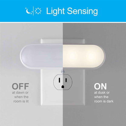 GE Ultrabrite LED Light Bar Night Light – Dusk-to-Dawn Hallway and Staircase Safety Light, Cool-Touch LED