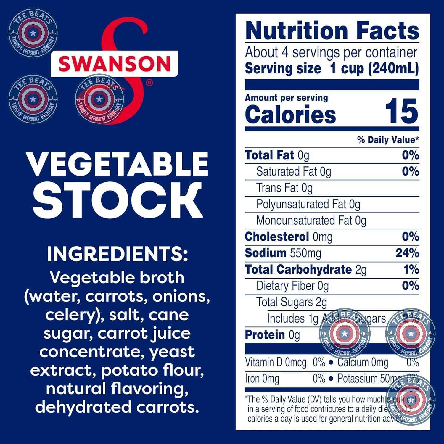 Swanson Gluten Free Vegetable Stock – Streamlined Cooking Liquid for Clean Counter Cooking