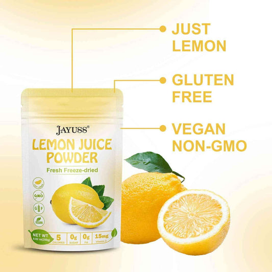 JAYUSS Lemon Juice Powder 8.82 oz – Daily Wellness Ritual for Morning Hydration and Clean Detox Drinks, 250g