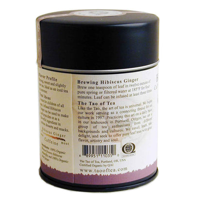 The Tao of Tea, Hibiscus Ginger Tea, Loose Leaf – Polished Housewarming Gift for Tea Lovers, 3 oz Tin