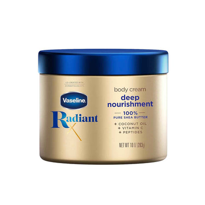 Vaseline Radiant X Deep Nourishment Body Cream – High-End Feel Deep Nourishment Lotion for Master Suite and Spa-Like Bathing