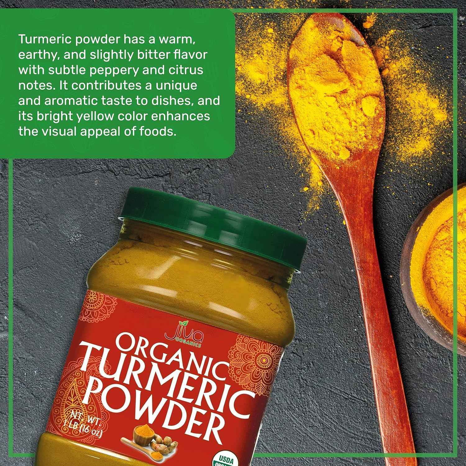 Jiva Organics Organic Turmeric Powder 1lb – Thoughtful Wellness Gift for Mom on Her Birthday or Mother's Day