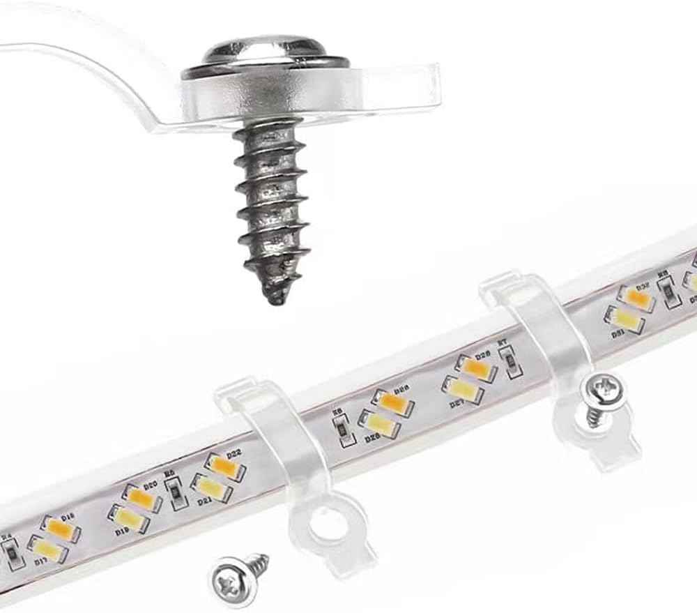 LuminTech 100 Pack LED Strip Mounting Kit – Complete DIY Project Supply with 100 Magnetic Screws