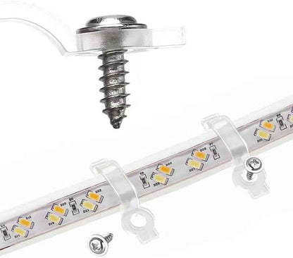 LuminTech 100 Pack LED Strip Mounting Kit – Complete DIY Project Supply with 100 Magnetic Screws