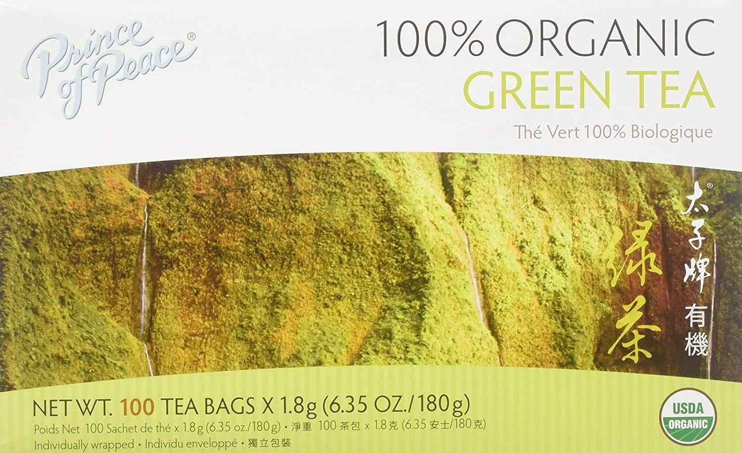 Prince of Peace Organic Green Tea, 100 Tea Bags – Thoughtful Wellness Gift for Mom on Her Birthday or Mother's Day