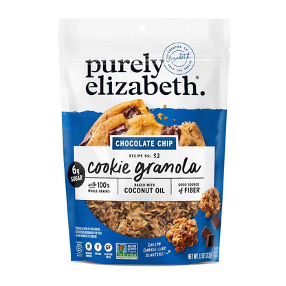 Purely Elizabeth Cookie Granola Chocolate Chip – Housewarming Present for the Health Conscious Host, Premium Gluten Free Vegan Granola 3 Pack